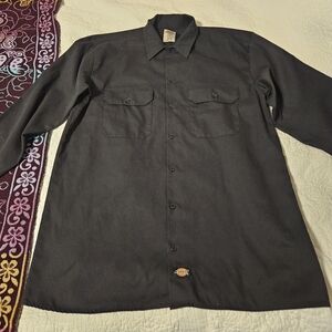 SOLD! Dickies RN20697 Long Sleeve Work Shirt Sizes - Black
